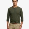 Jersey Henley-top met lange mouwen Jersey Henley-top met lange mouwen