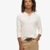 Jersey Henley-top met lange mouwen Jersey Henley-top met lange mouwen