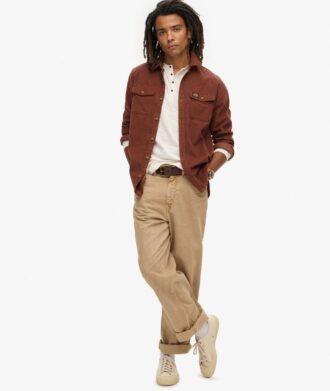 Jersey Henley-top met lange mouwen