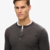 Jersey Henley-top met lange mouwen Jersey Henley-top met lange mouwen