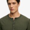 Jersey Henley-top met lange mouwen Jersey Henley-top met lange mouwen