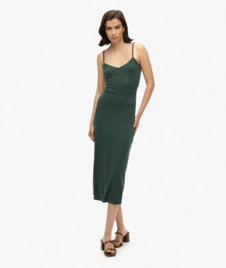 Jersey jurk met open rug