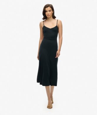 Jersey jurk met open rug