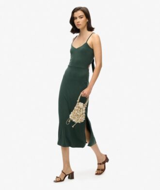 Jersey jurk met open rug