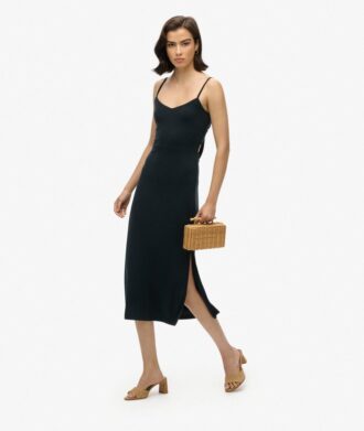 Jersey jurk met open rug