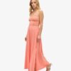 Jersey kanten maxi-jurk