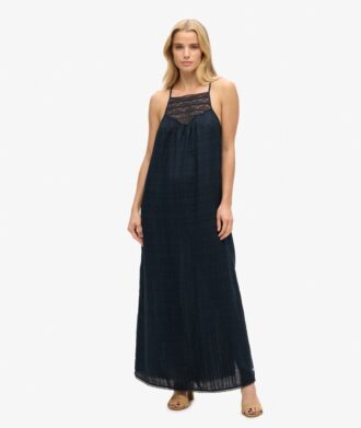Kant halter maxi strandjurk