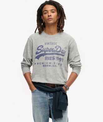 Klassieke T-shirt met lange mouwen en print
