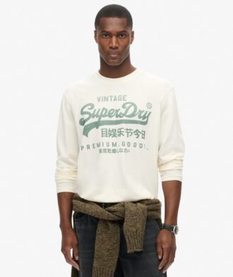 Klassieke T-shirt met lange mouwen en print
