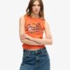 La Vintage Logo Graphic Slim Vest Top La Vintage Logo Graphic Slim Vest Top