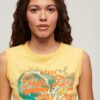 La Vintage Logo Graphic Slim Vest Top La Vintage Logo Graphic Slim Vest Top