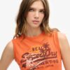 La Vintage Logo Graphic Slim Vest Top La Vintage Logo Graphic Slim Vest Top