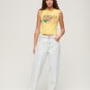 La Vintage Logo Graphic Slim Vest Top La Vintage Logo Graphic Slim Vest Top
