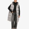 Lang gewatteerd Hooded Gilet