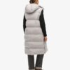 Lang gewatteerd Hooded Gilet
