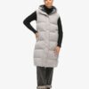 Lang gewatteerd Hooded Gilet