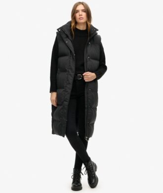 Lang model Hooded Puffer Gilet