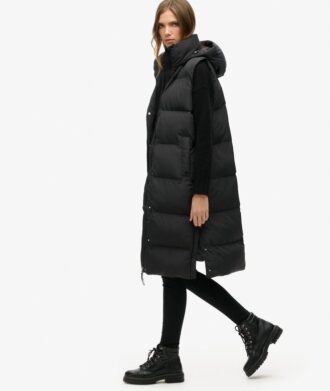 Lang model Hooded Puffer Gilet