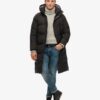 Lange Hooded Puffer jas