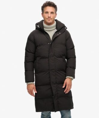 Lange Hooded Puffer jas