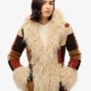 Lange patchwork-afghaanse jas Lange patchwork-afghaanse jas