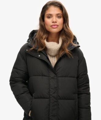 Lange Puffer-Jacke