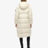 Lange Puffer-Jacke mit Capuchon