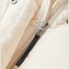 Lange Puffer-Jacke mit Capuchon