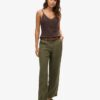Linnen broek met lage taille