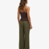 Linnen broek met lage taille
