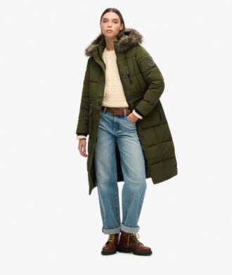 Longline Everest-jas van imitatiebont