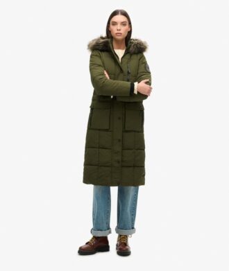 Longline Everest-jas van imitatiebont