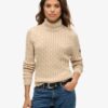 Lose kabeltrui met col Lose kabeltrui met col