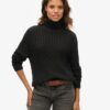 Lose kabeltrui met col Lose kabeltrui met col