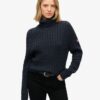 Lose kabeltrui met col Lose kabeltrui met col