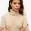 Lose kabeltrui met col Lose kabeltrui met col