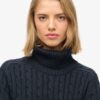 Lose kabeltrui met col Lose kabeltrui met col