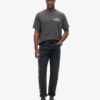Losvallend T-shirt met tattoo-afbeelding op de rug Losvallend T-shirt met tattoo-afbeelding op de rug
