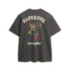 Losvallend T-shirt met tattoo-afbeelding op de rug Losvallend T-shirt met tattoo-afbeelding op de rug