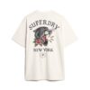 Losvallend T-shirt met tattoo-afbeelding op de rug Losvallend T-shirt met tattoo-afbeelding op de rug