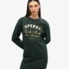 Luxe jersey jurk met metallic logo Luxe jersey jurk met metallic logo