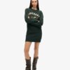 Luxe jersey jurk met metallic logo Luxe jersey jurk met metallic logo