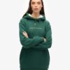 Luxe metallic logo Hoodie jurk