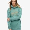 Luxe metallic logo-jurk met Hooded capuchon Luxe metallic logo-jurk met Hooded capuchon