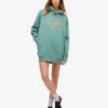 Luxe metallic logo-jurk met Hooded capuchon Luxe metallic logo-jurk met Hooded capuchon