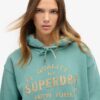 Luxe metallic logo-jurk met Hooded capuchon Luxe metallic logo-jurk met Hooded capuchon