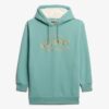 Luxe metallic logo-jurk met Hooded capuchon Luxe metallic logo-jurk met Hooded capuchon