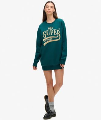 Luxe Sweatjurk met metallic logo