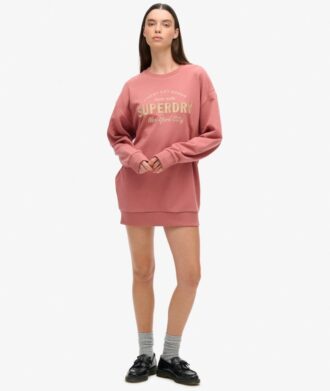 Luxe Sweatjurk met metallic logo