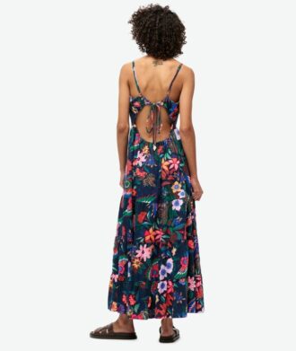 Maxi-jurk met gesmokte cami